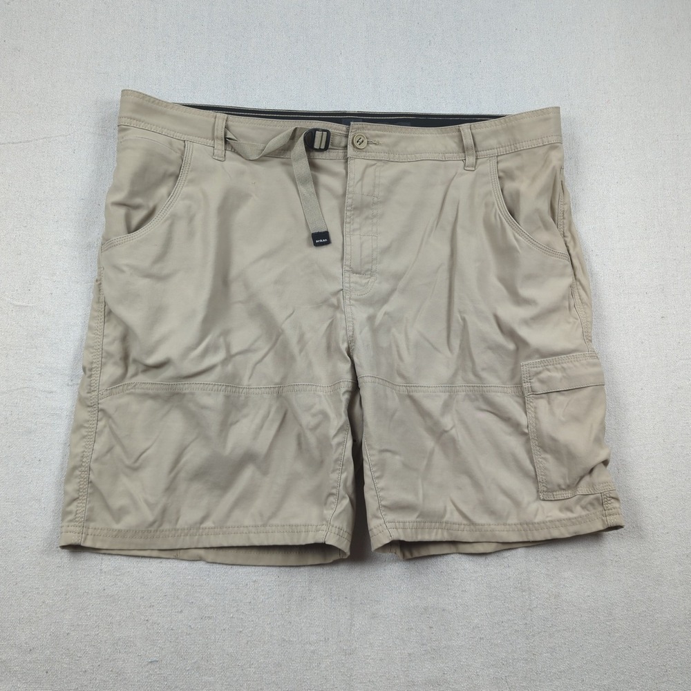 Prana Shorts Mens 42 Khaki Zion Casual Performance Hiking Outdoor